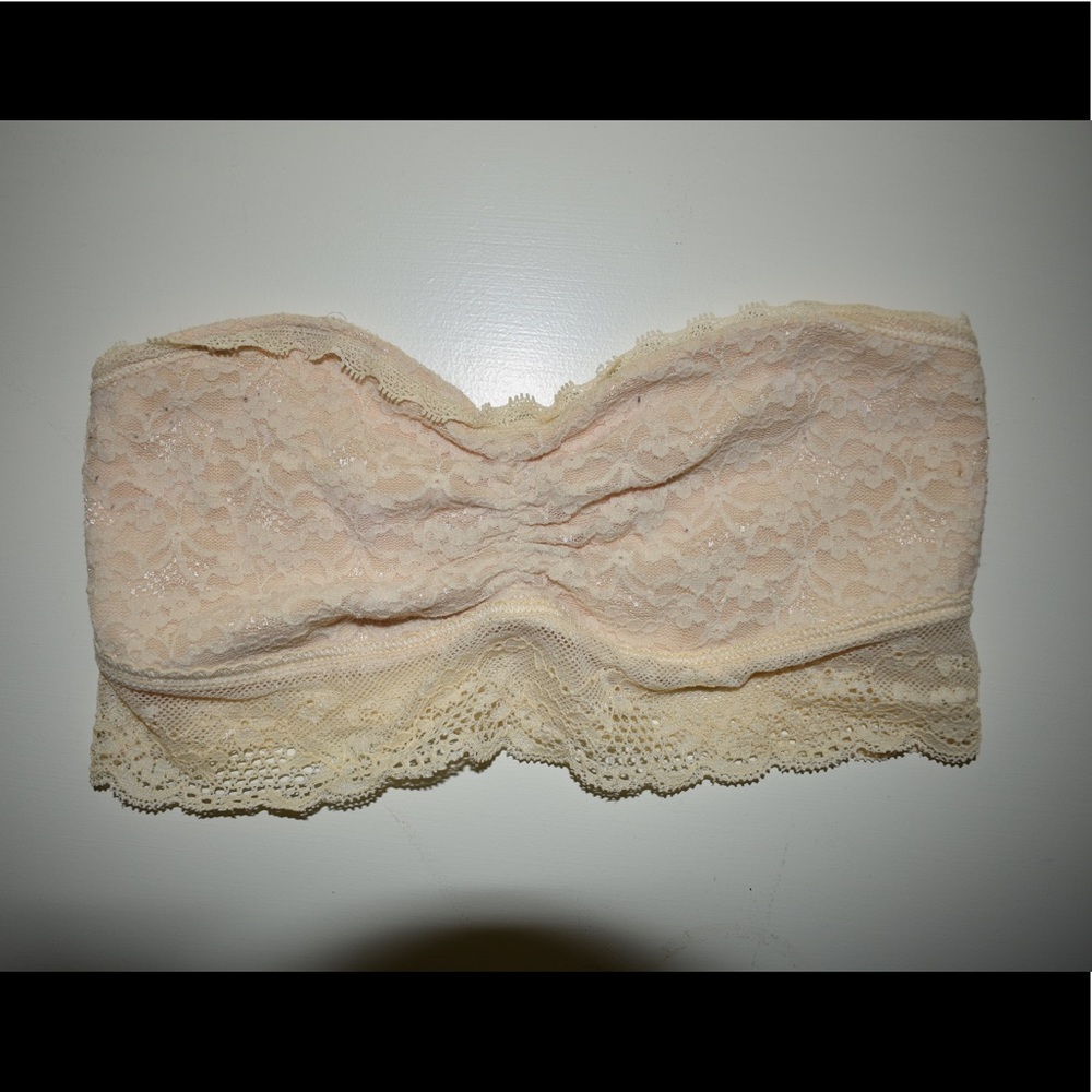 Size XS Tan Aerie Strapless Lace Bandeau!